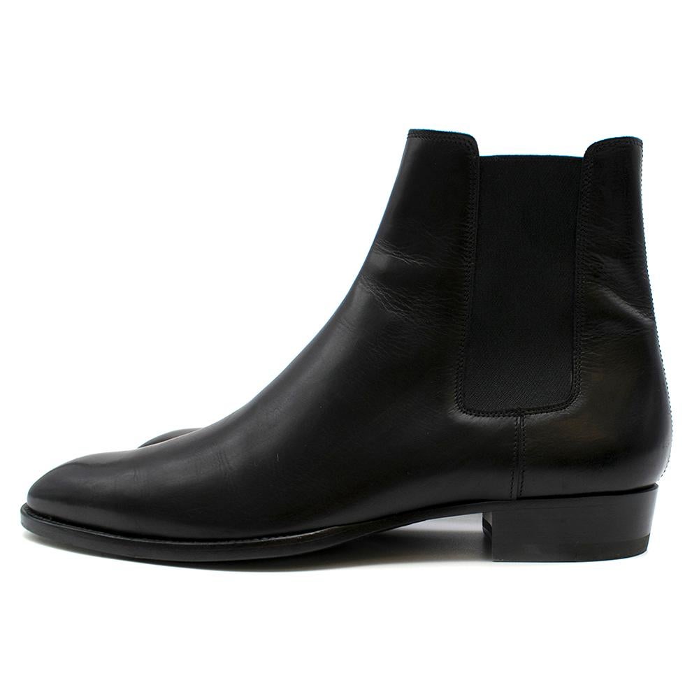 Saint Laurent Leather Chelsea Boots SIZE 41 In Excellent Condition In London, GB