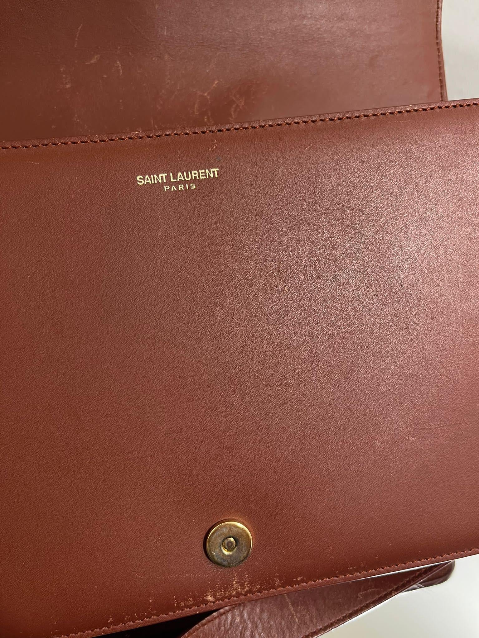 Saint Laurent Leather Cross-Body Bag For Sale 5