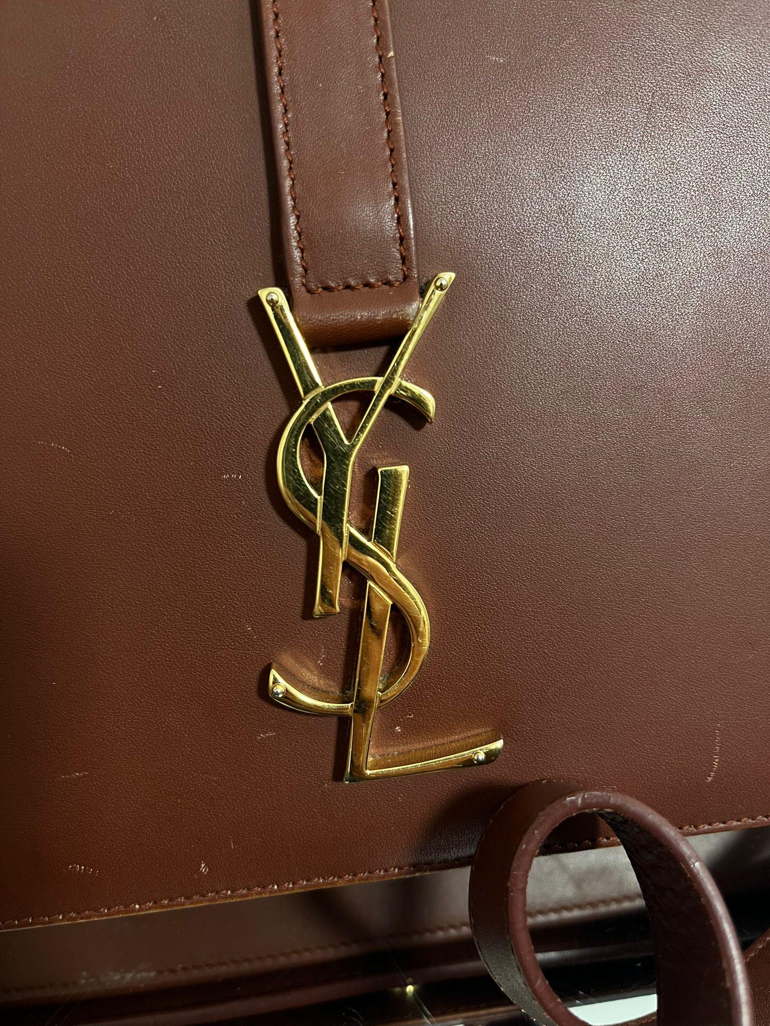 Saint Laurent Leather Cross-Body Bag In Fair Condition For Sale In London, GB