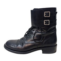 Saint Laurent Lederstiefel mit halber Stiefel Größe 40