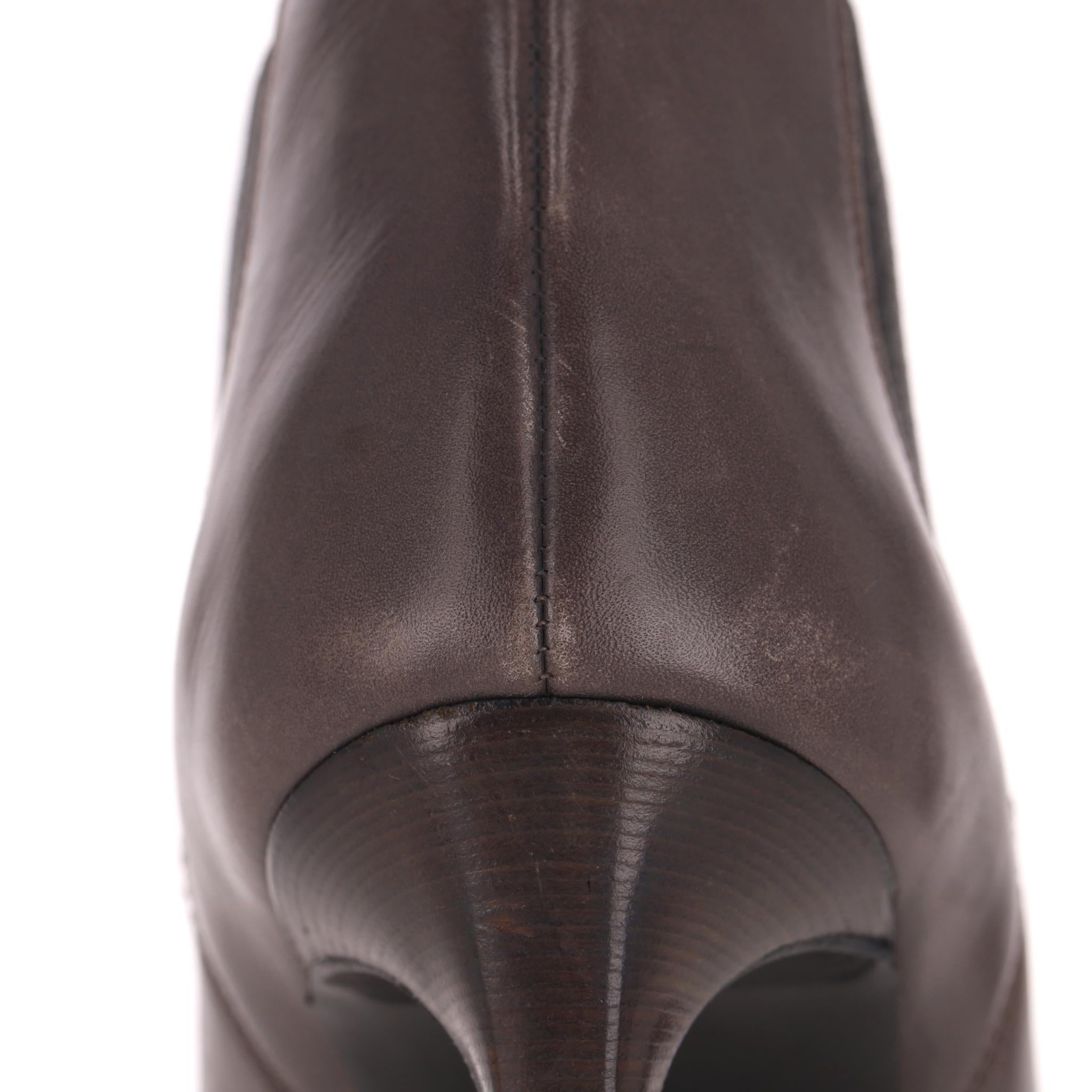 Botines de tacón de piel Saint Laurent en venta 5