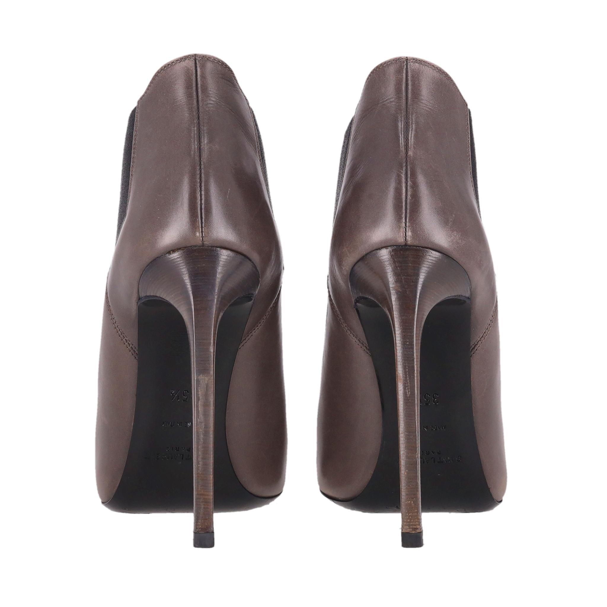 De las mujeres Botines de tacón de piel Saint Laurent en venta