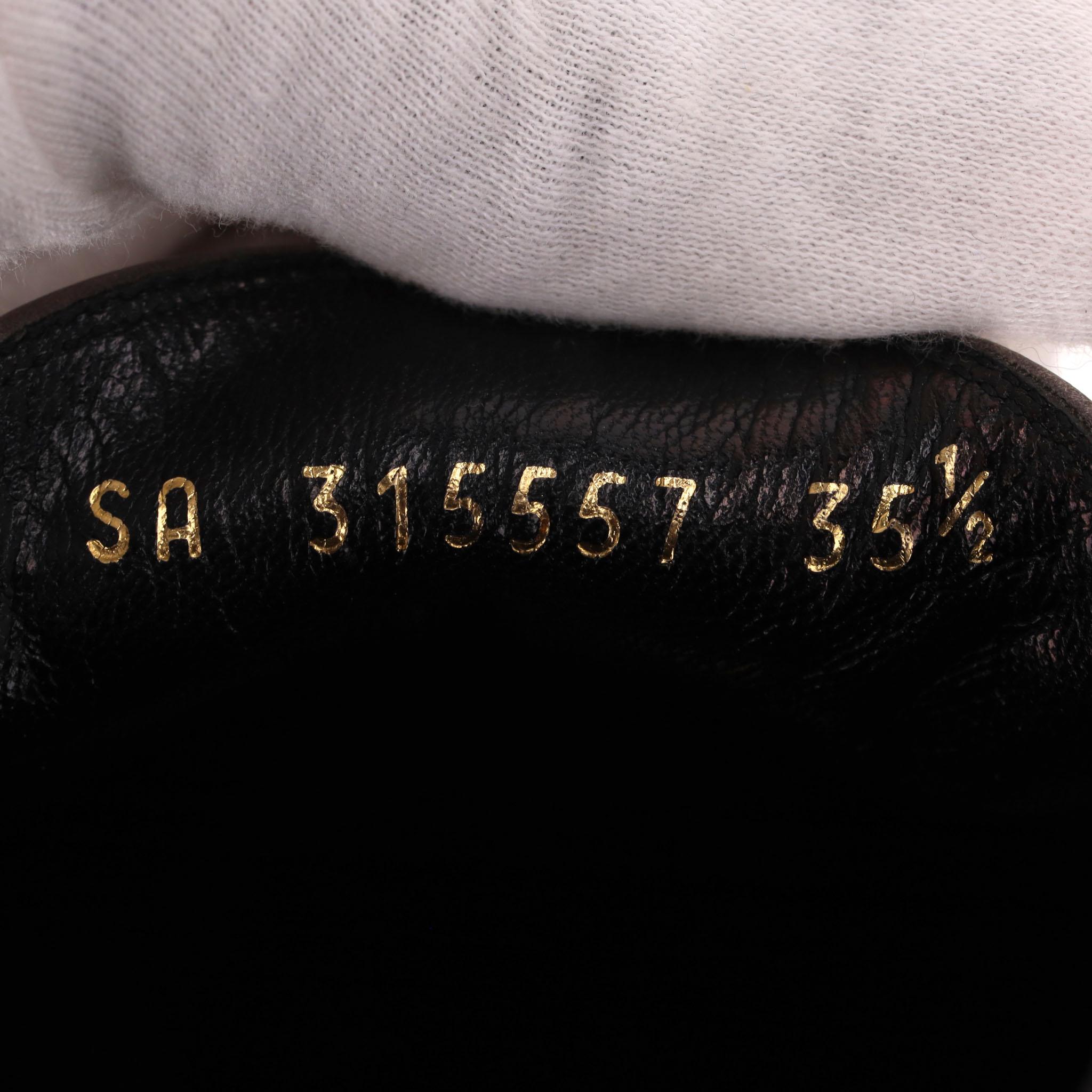 Botines de tacón de piel Saint Laurent en venta 2