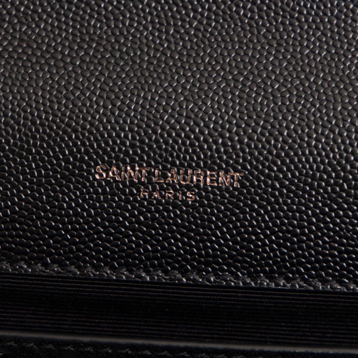 Black SAINT LAURENT leather KATE MEDIUM Shoulder Bag Grain de Poudre ALL BLACK