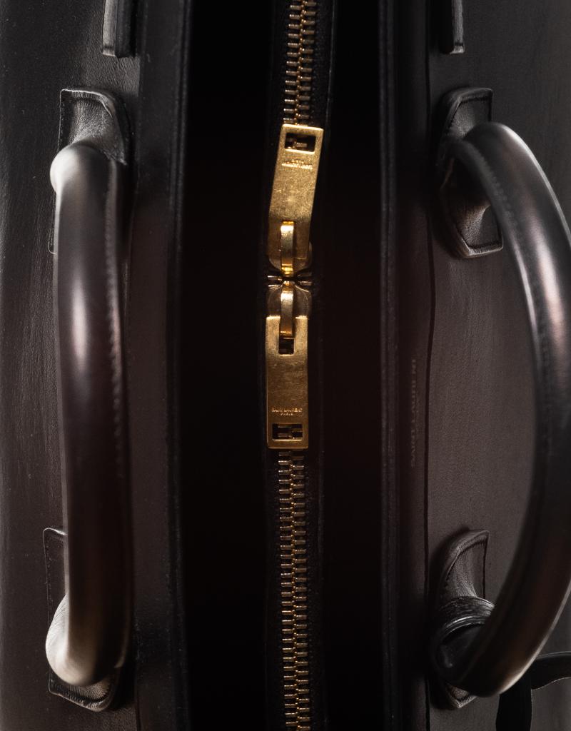 Saint Laurent Sac De Jour Medium Black Leather Tote 2