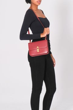 Saint Laurent Leather Red Opyum Le Carre Shoulder Bag