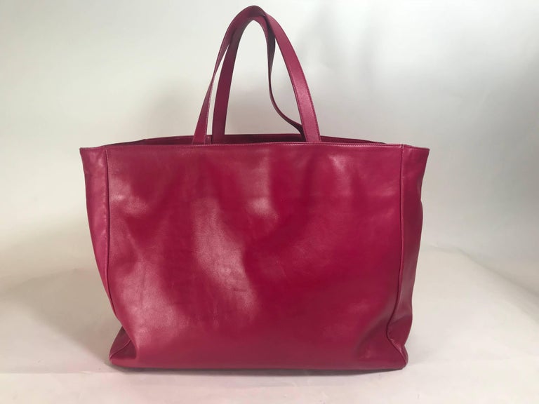 Saint Laurent Leather/Suede Reversible Shopper Tote For Sale at 1stDibs