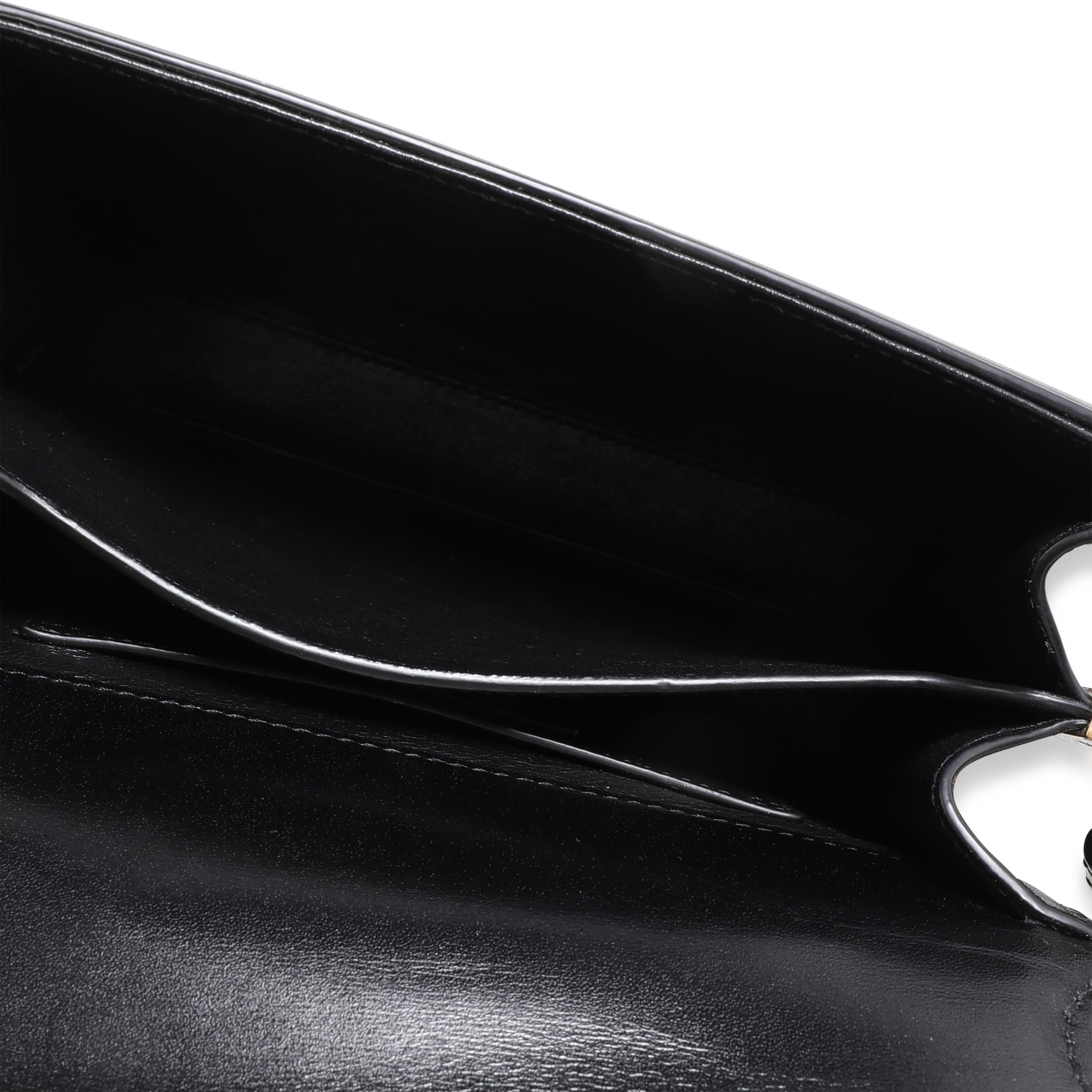 Saint Laurent Mini Cassandra-Tasche aus Segeltuch mit Leopardenmuster und schwarzem Leder 1