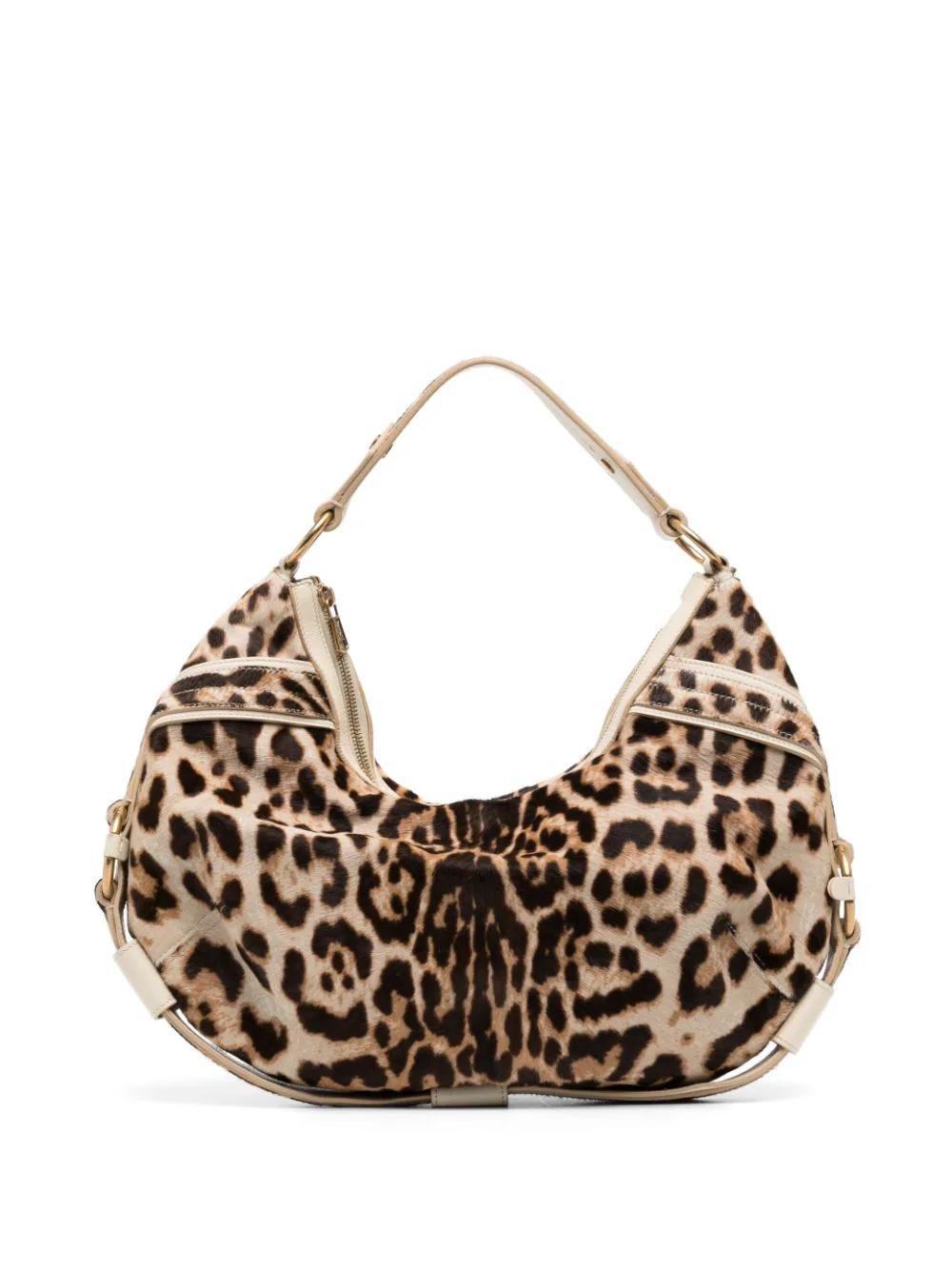 Saint Laurent Leopard Print Hobo Bag In Excellent Condition For Sale In London, GB
