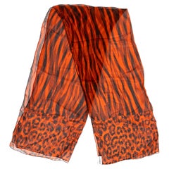 Saint Laurent Leopard Print Scarf - '00s