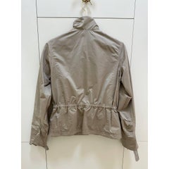 Saint Laurent Leopard Print Utility Jacket Beige Semi-Sheer Size Small