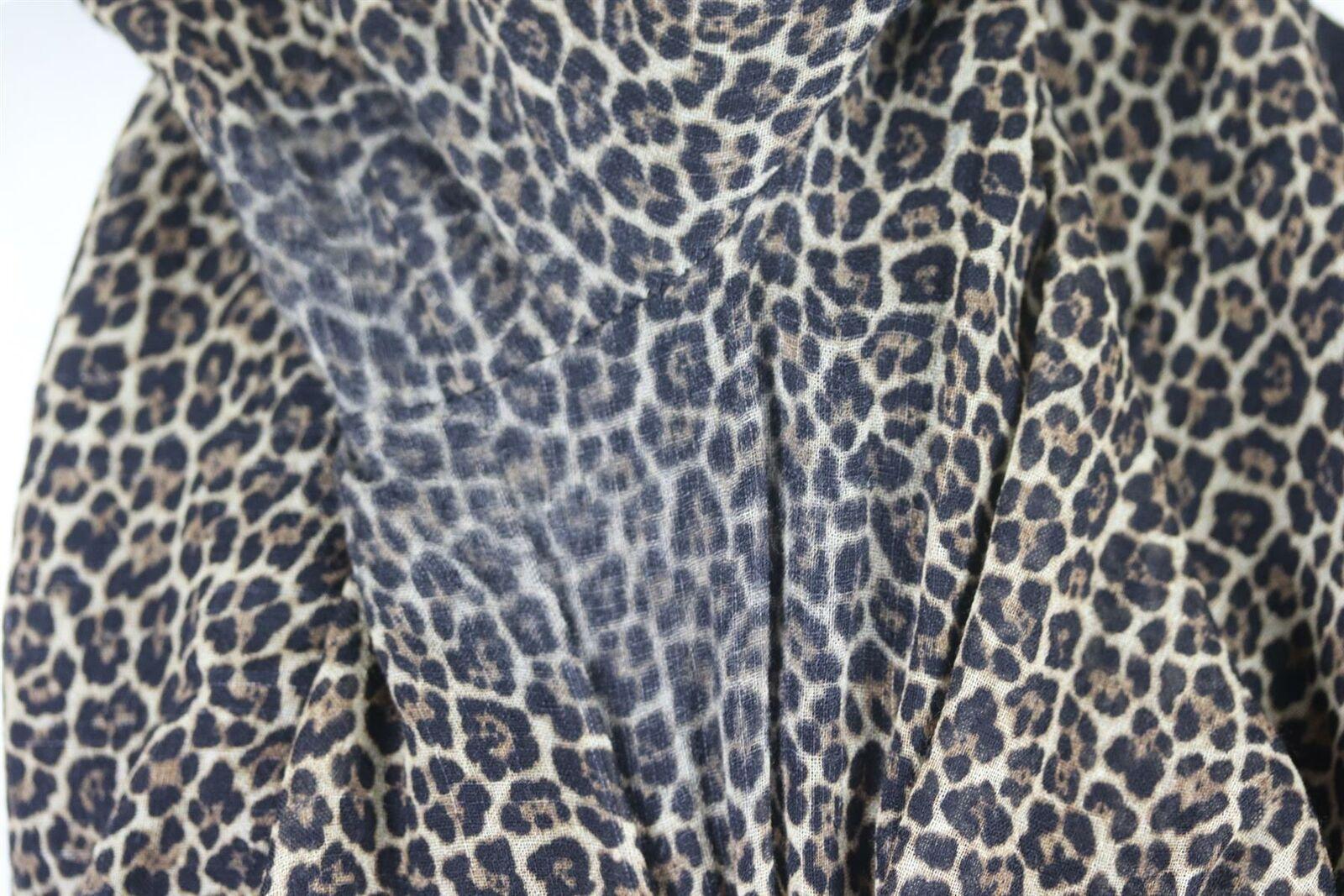 Saint Laurent Leopard Print Wool Mini Dress 1