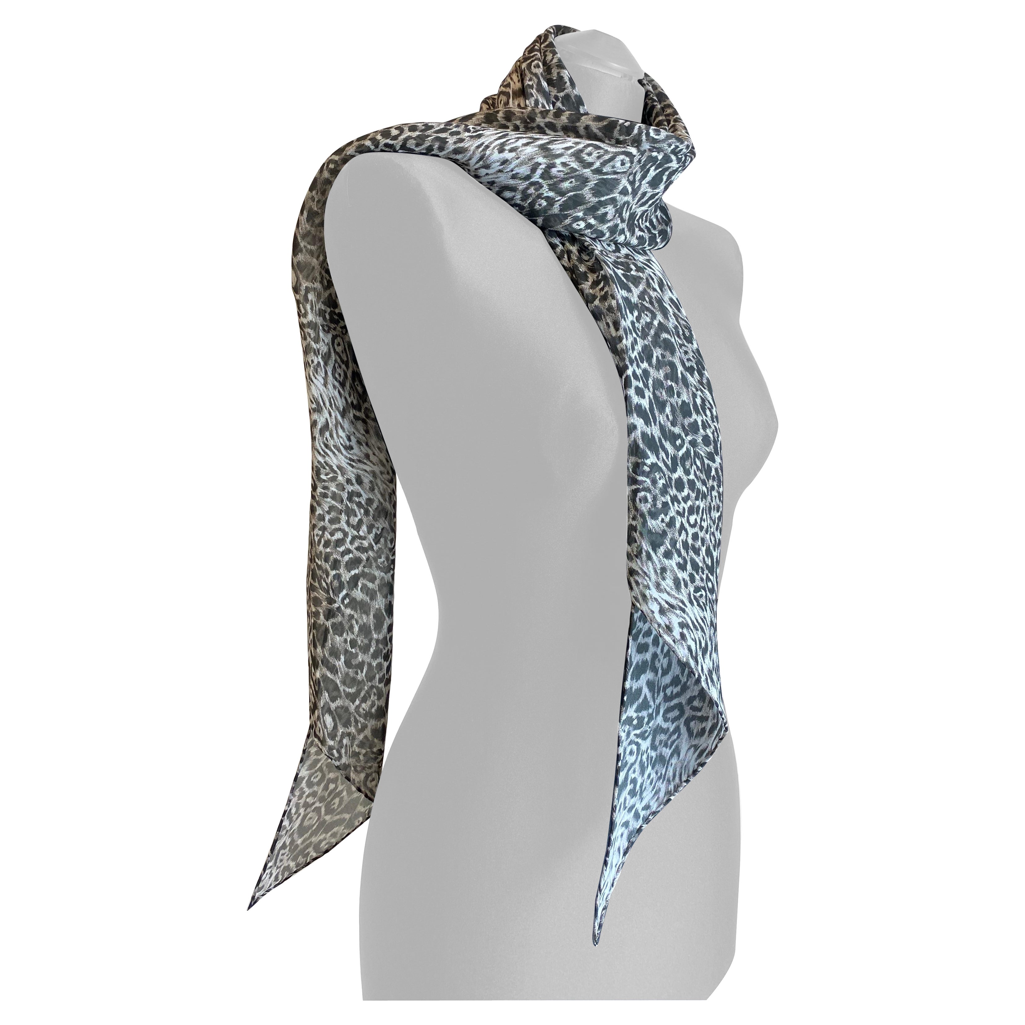 Foulard di seta leopardato Saint Laurent