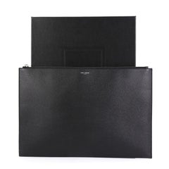 Saint Laurent Letters Zip Clutch Leather Large