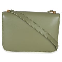Saint Laurent Light Green Smooth Calfskin Le Carre Satchel