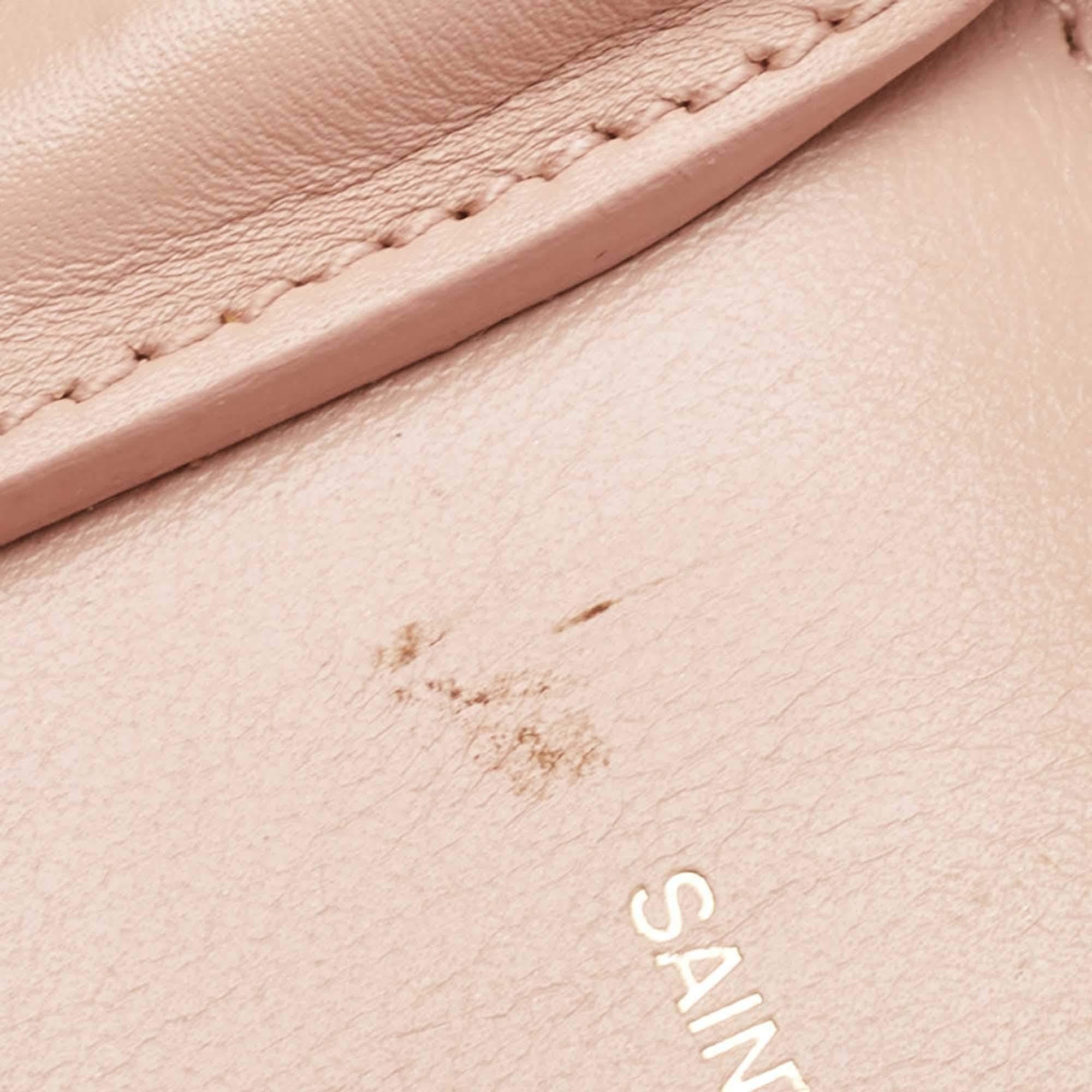 Saint Laurent Light Pink Leather Nano Classic Sac De Jour Tote For Sale 8