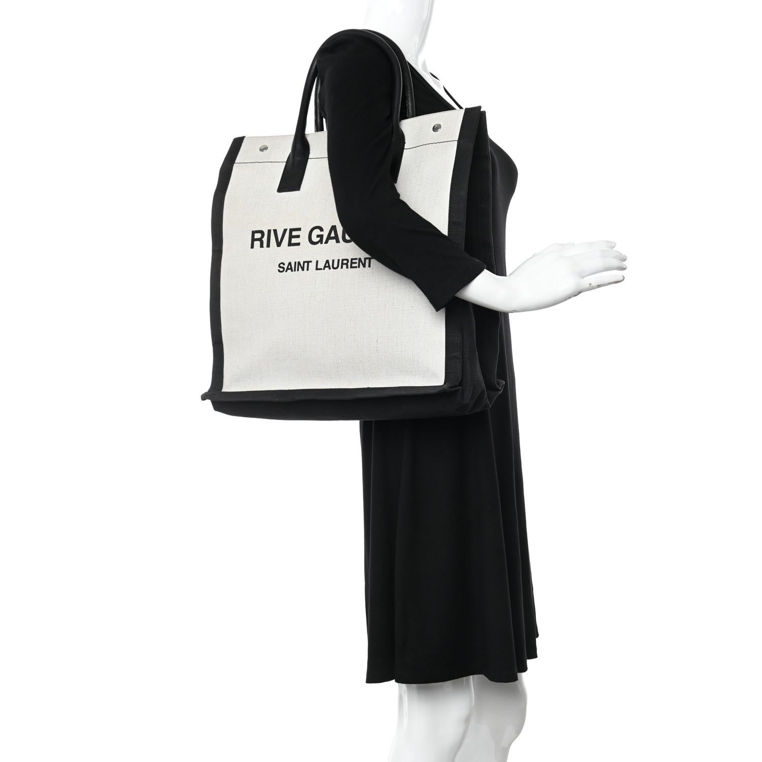 This tote is made of off white linen with 