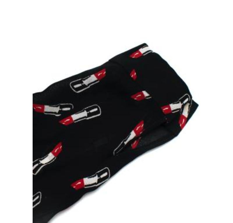 Saint Laurent Lipstick Print Dress In Good Condition For Sale In London, GB