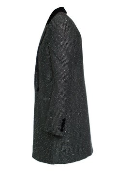 Saint Laurent, Long glitter sequins blazer jacket