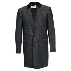 Saint Laurent, Long glitter sequins blazer jacket