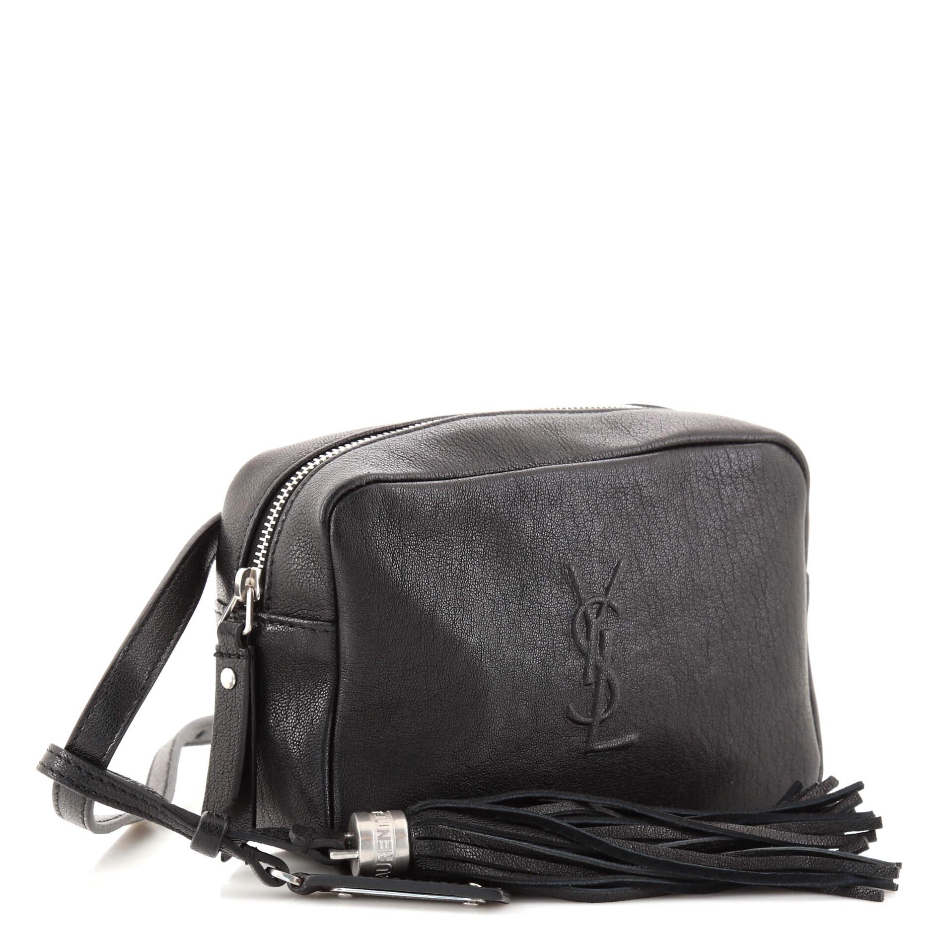 Black Saint Laurent Lou Belt Bag Leather