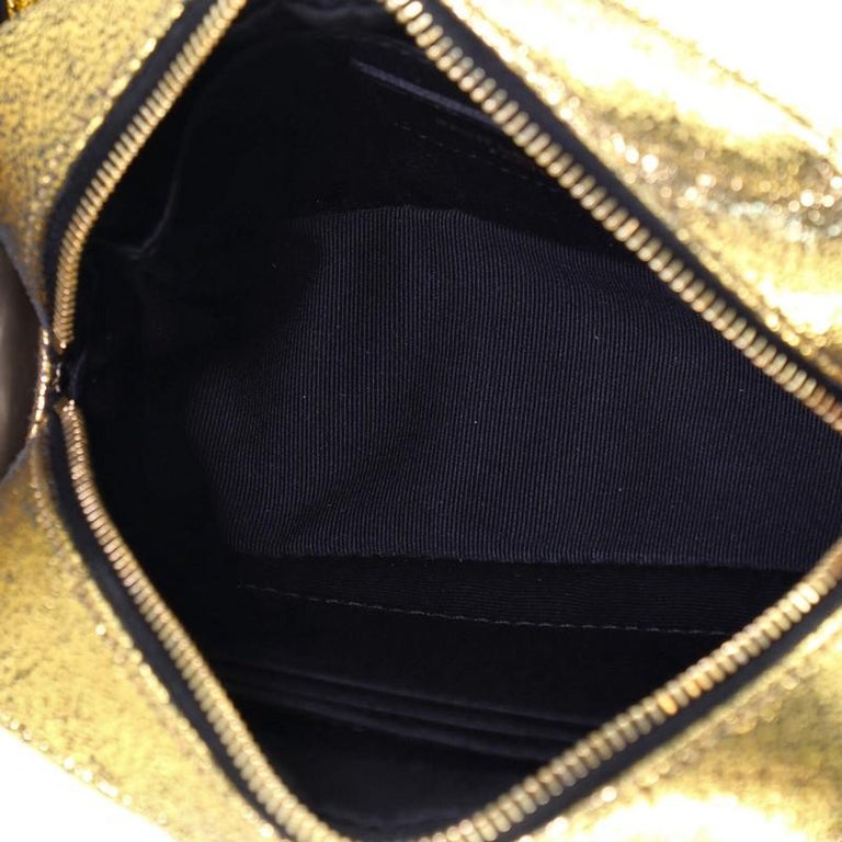 Saint Laurent Lou Belt Bag In Matelasse Leather Black/Gold