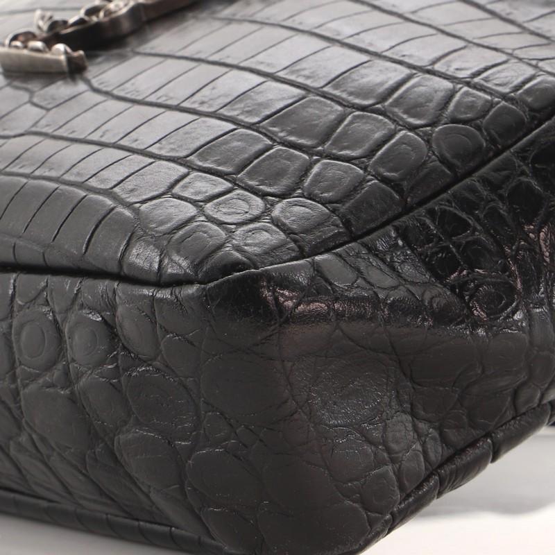 Saint Laurent Lou Camera Bag Crocodile Embossed Leather Small In Good Condition In NY, NY