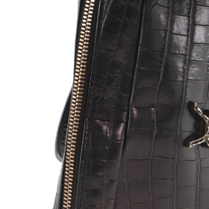 Women's Saint Laurent Lou Camera Bag Crocodile Embossed Leather Small