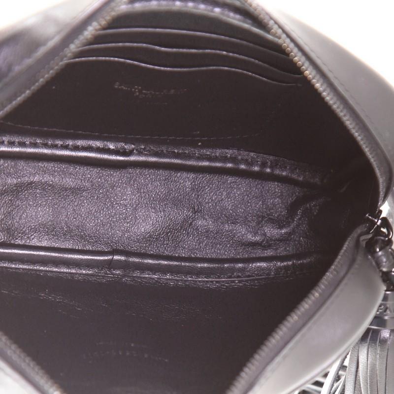 Women's or Men's Saint Laurent Lou Camera Bag Glitter Jacquard and Leather Mini