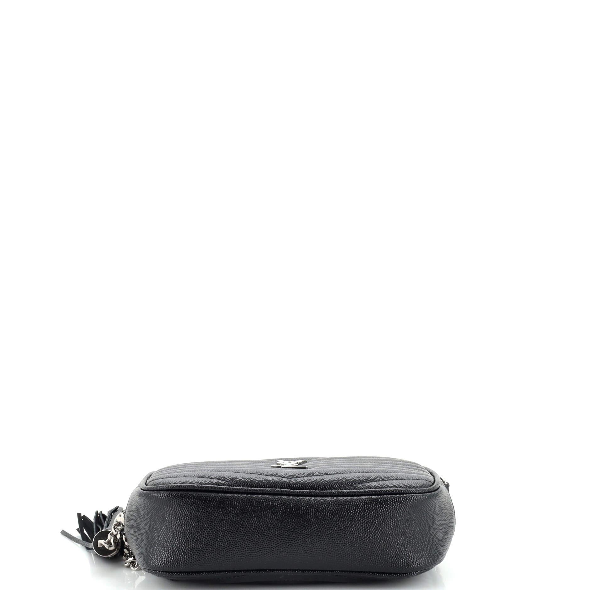 Saint Laurent Lou Camera Bag Matelasse Chevron Leather Mini In Good Condition In NY, NY