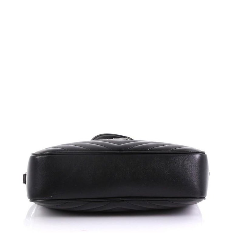 Saint Laurent Lou Camera Bag Matelasse Chevron Leather Small Black 2242381