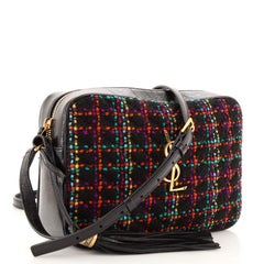 Saint Laurent Lou Camera Bag Matelasse Chevron Tweed and Leather Small
