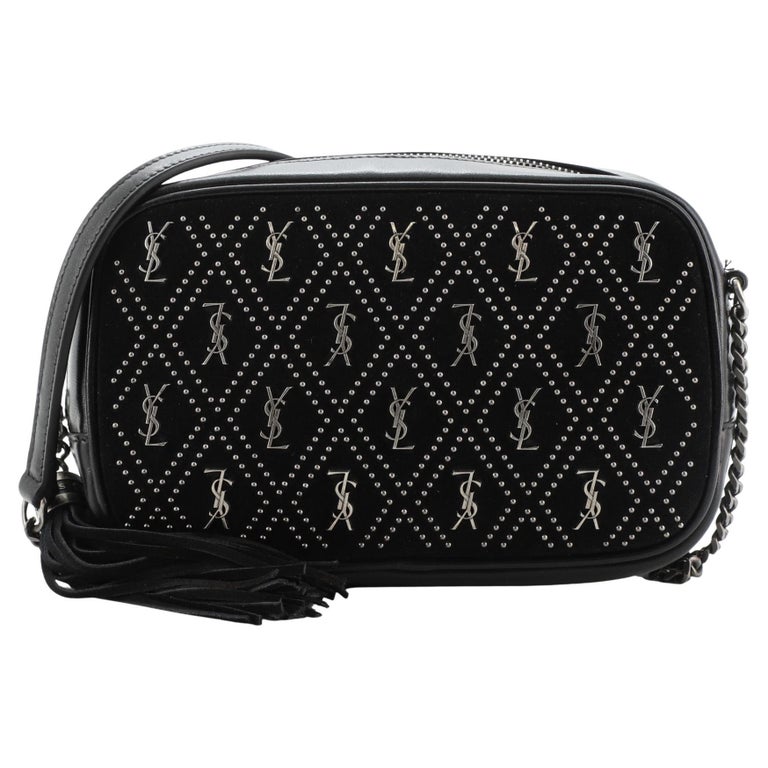 Monogram leather mini camera bag by Saint Laurent