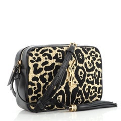 Saint Laurent Lou Camera Bag Printed Raffia Small