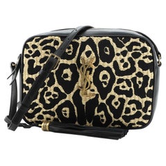 Saint Laurent Lou Camera Bag Printed Raffia Small