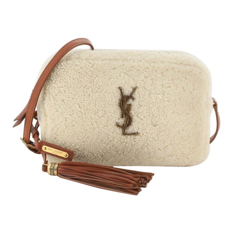 YSL New Beige Caviar Round Camera Bag For Sale at 1stDibs