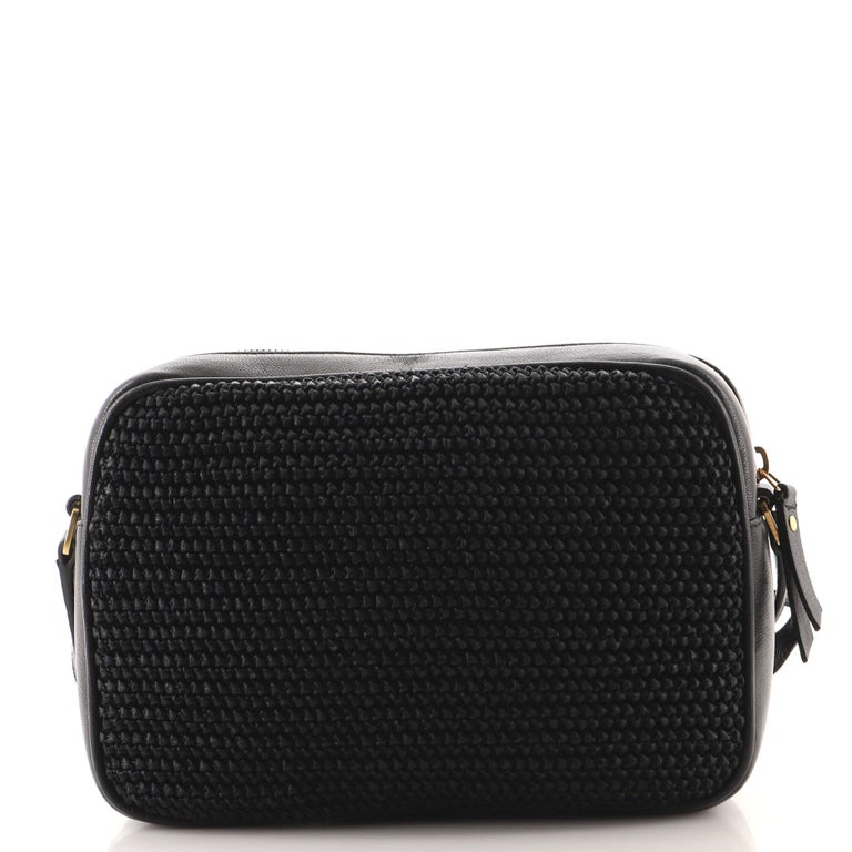 Saint Laurent Lou Camera Bag Woven Raffia Small at 1stDibs