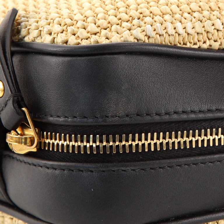Saint Laurent Lou Camera Bag Woven Raffia Small For Sale at 1stDibs