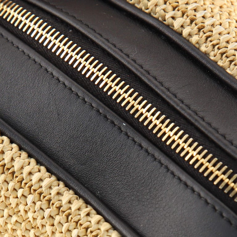 Saint Laurent Lou Camera Bag Woven Raffia Small For Sale at 1stDibs