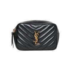 Saint Laurent Lou Marsupio Small Matelassè Nero