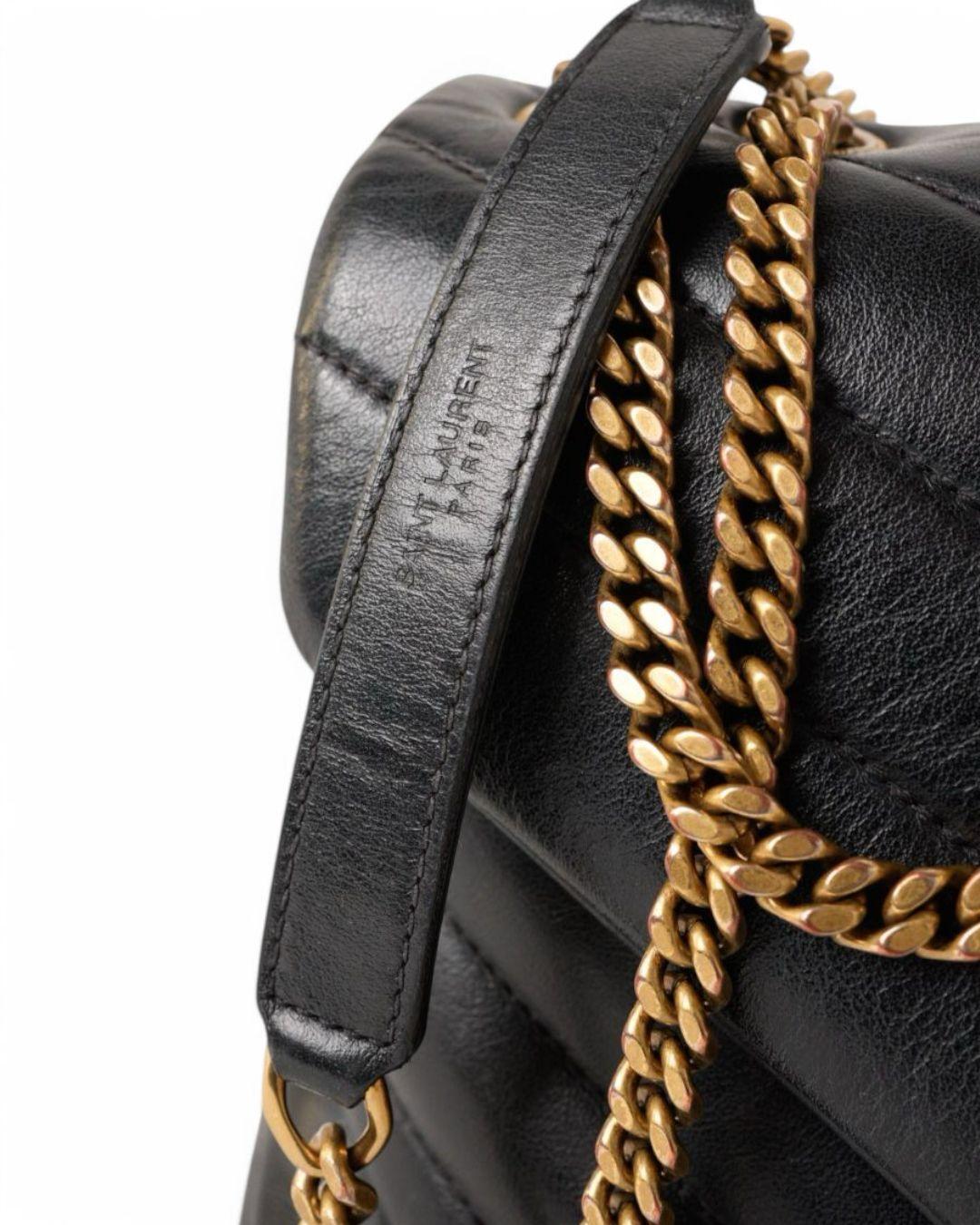 Saint Laurent Lou Lou Small Quilted Black 10