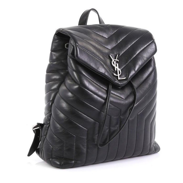 Saint Laurent LouLou Backpack Matelasse Chevron Leather Medium at 1stDibs