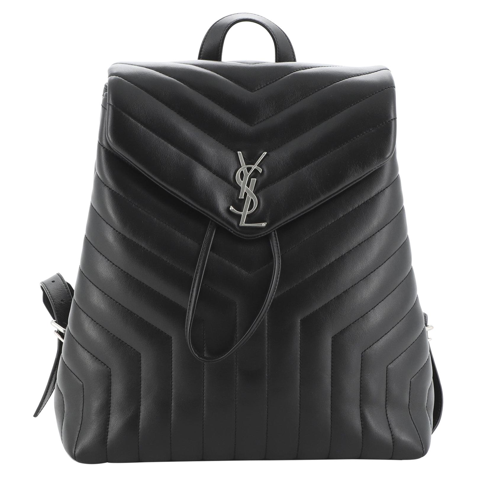 Saint Laurent LouLou Backpack Matelasse Chevron Leather Medium