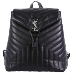 Saint Laurent LouLou Backpack Matelasse Chevron Leather Medium