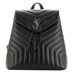 Saint Laurent LouLou Backpack Matelasse Chevron Leather Medium 