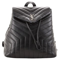 Saint Laurent LouLou Backpack Matelasse Chevron Leather Medium
