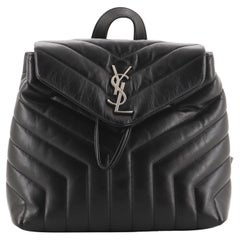 Saint Laurent LouLou Backpack Matelasse Chevron Leather Small