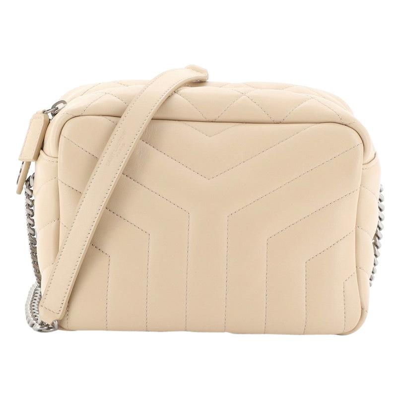 Saint Laurent LouLou Bowling Bag Matelasse Chevron Leather Small