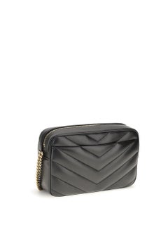 Saint Laurent Loulou Crossbody Bag — Black