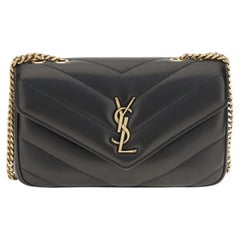 Saint Laurent Loulou Crossbody Bag — Black